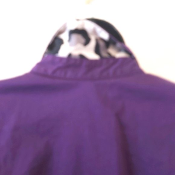 LANE BRYANT | Women's Button Down Animal Print Collar Shirt Purple Size 14 - Picture 7 of 9